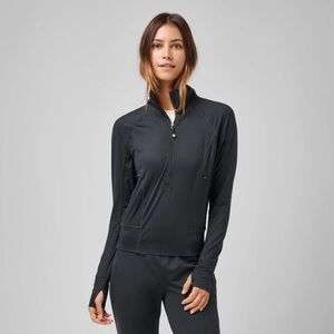 Greatness Wins Women's Slender Cozy Half Zip Pullover Black Large LN